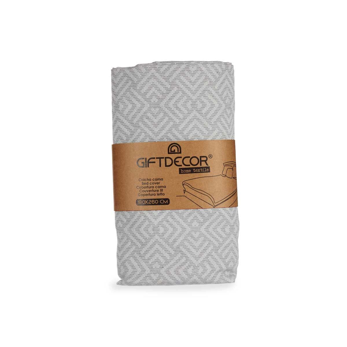 Trapunta Gift Decor Grigio 180 x 260 cm Geometrico (4 Unità)
